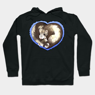 Ferret Heart - Sable/Cinnamon Hoodie